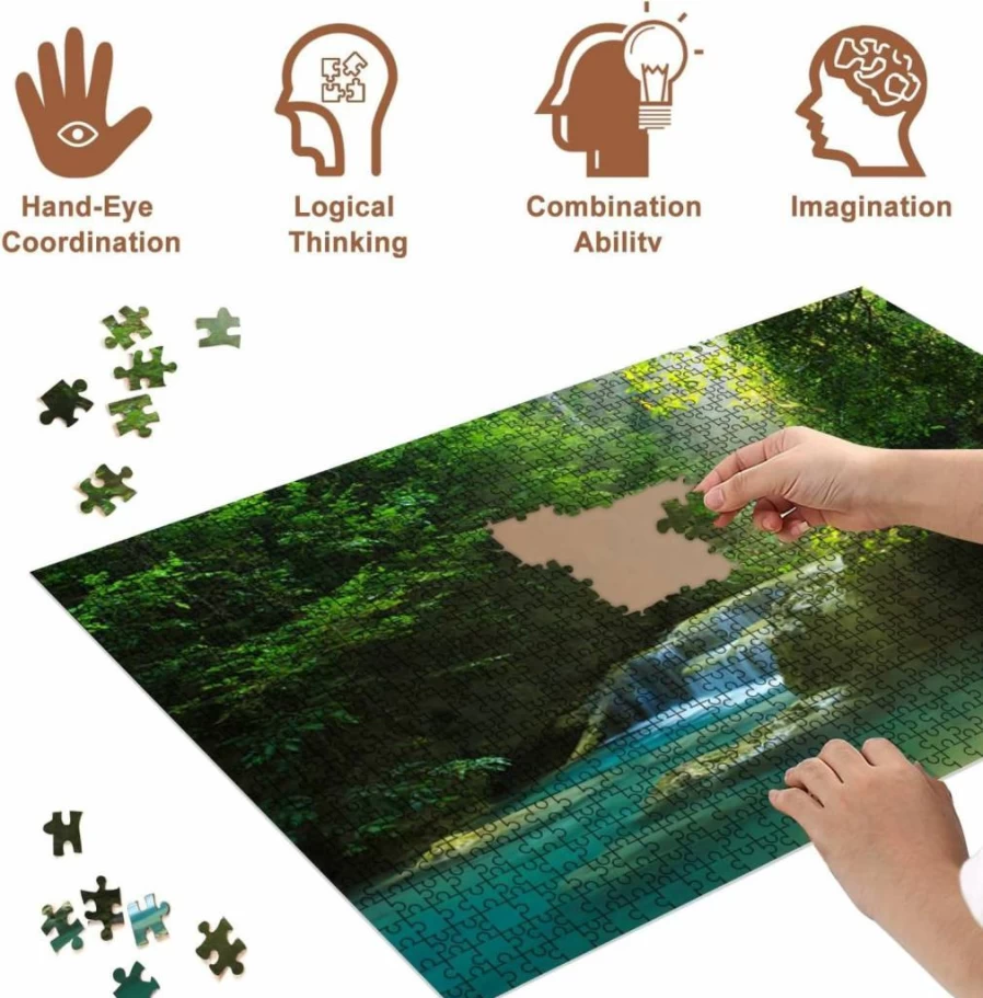 VETEB 500-Piece Wooden Jigsaw Puzzle for Adults - Summer Park Scenery, Family Educational Game, Home Decor Puzzle Toy