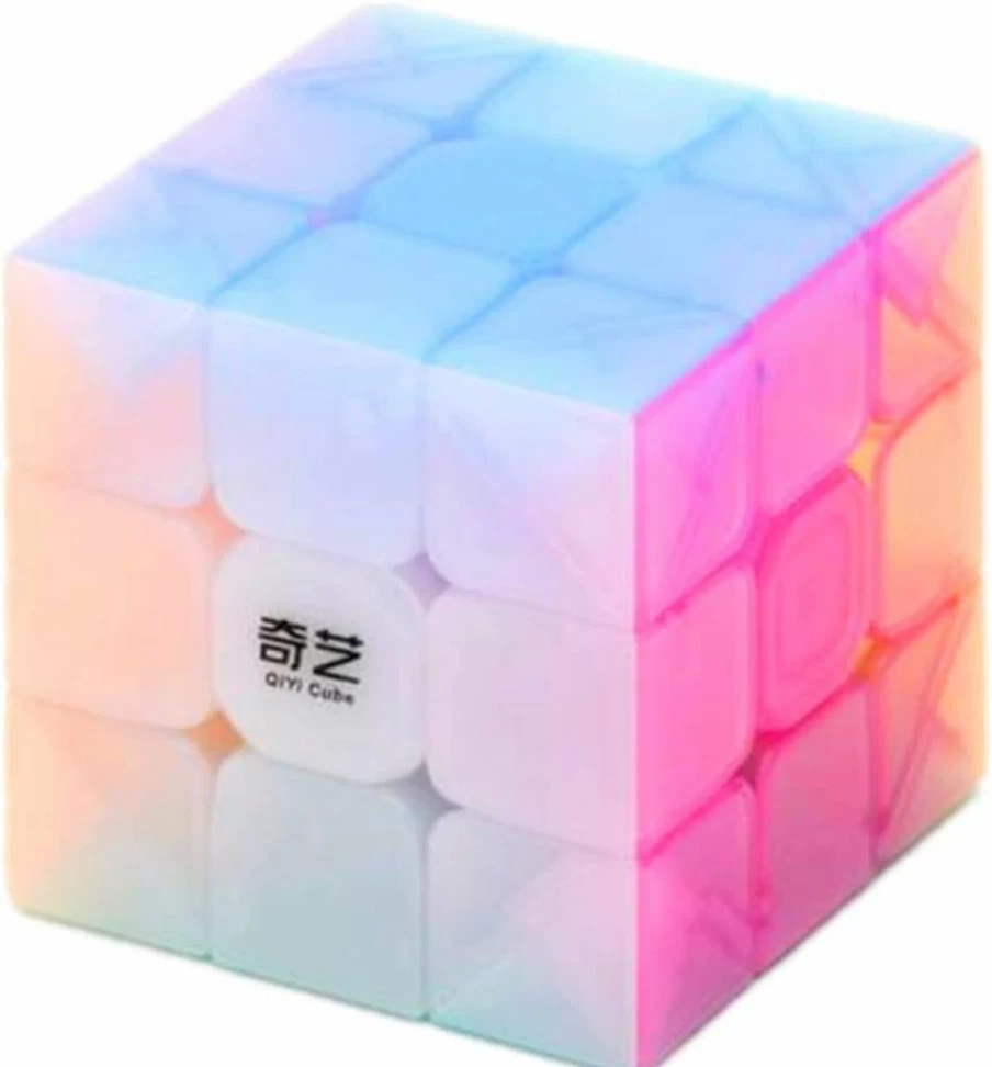 CuberSpeed Warrior W 3x3 Jelly Speed Cube – Transparent Magic Cube Puzzle for Speedcubing