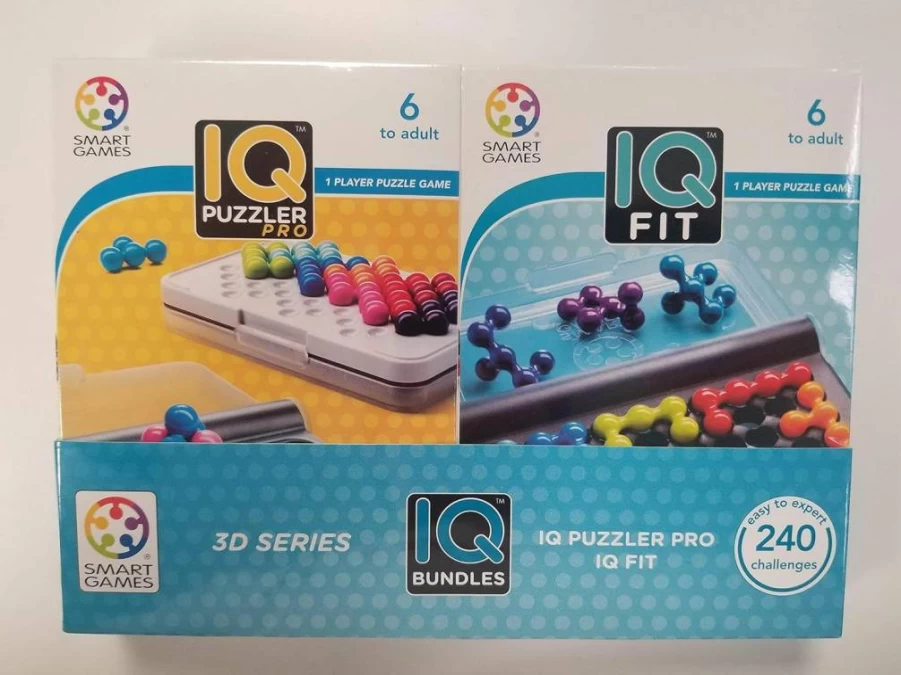 SmartGames IQ Bundle: 3D Puzzle Pro & IQ Fit with 240 Challenges for Ages 6 to Adult