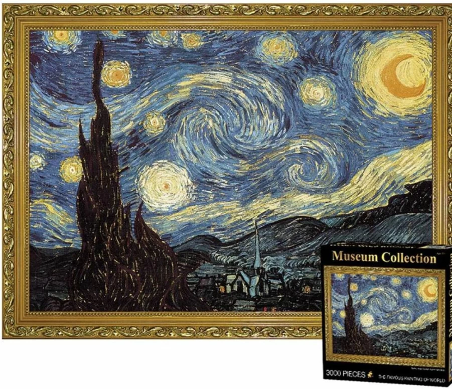 LUUFAN 3000-Piece Starry Night Jigsaw Puzzle for Adults - Challenging Educational Puzzle, Family Fun Activity, Large 45.27 x 32.28 Inch Art Puzzle for Relaxation & Creativity