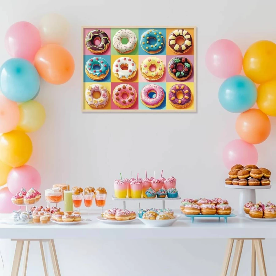 Motiloo 500-Piece Donut-Themed Jigsaw Puzzle for Adults & Families - Colorful Puzzle Challenge for Group Fun & Relaxation
