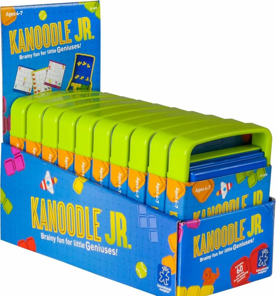 Educational Insights Kanoodle Jr. - Brain Teaser Puzzle Game for Kids Ages 4+, Fun Travel & Logic Challenge for Boys & Girls, Single Player Educational Toy