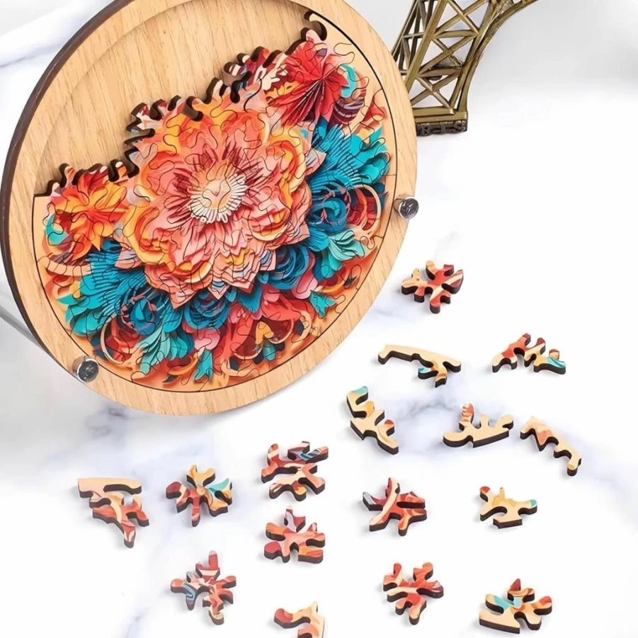 PRFOKEY Impossible Puzzle with False Edge Pieces - Challenging Brain Teaser for Adults - Unique Home Decor Gift