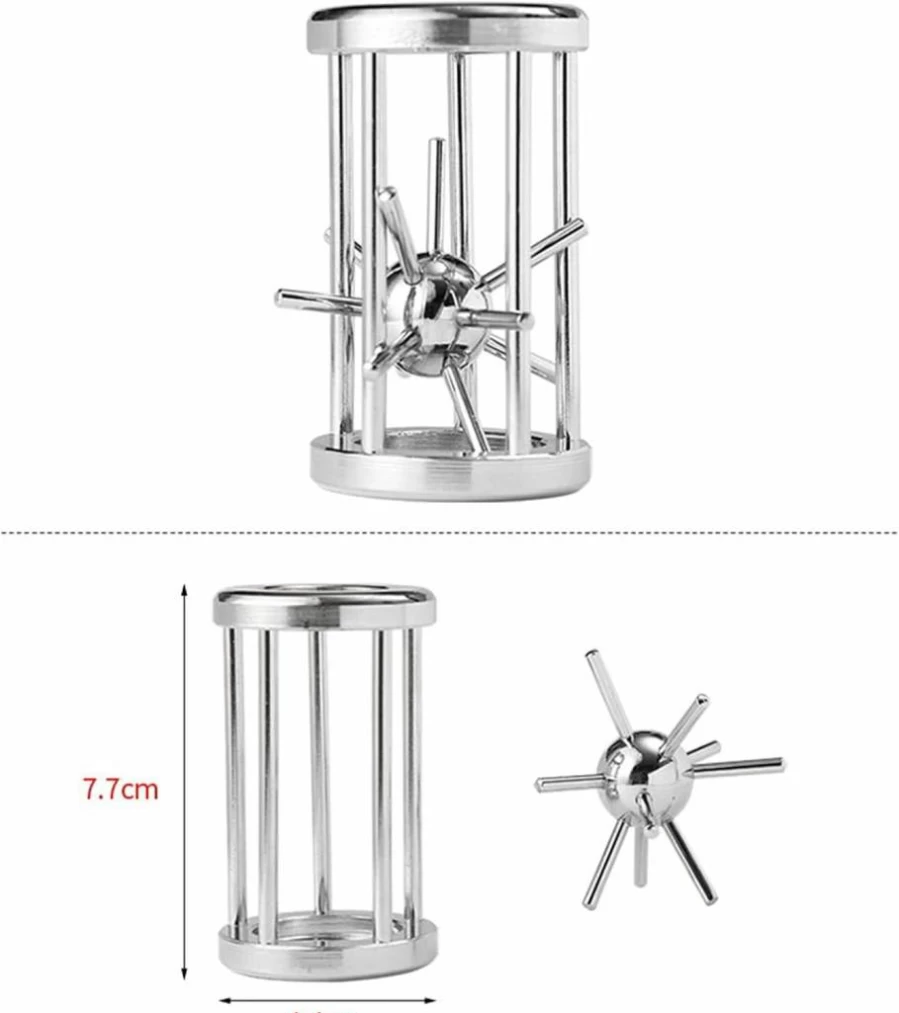 RoseFlower 18-Piece Metal Wire IQ Test Puzzle Set - High Difficulty Brain Teaser for Adults & Kids, Educational Mind Games for Creativity & Problem Solving, Gift Desk Puzzles for All Ages