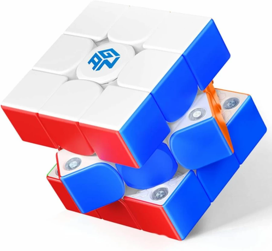 GAN 356 M 3x3 Magnetic Speed Cube Puzzle – Pro+ 48 Magnets, 12 Custom Tension Settings, Frosted Surface, Upgraded Version for Kids & Adults