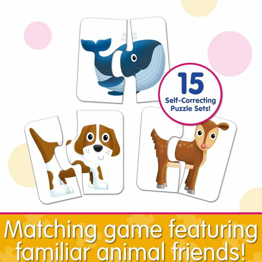 The Learning Journey My First Match It! Head & Tails - 15 Self-Correcting Animal Puzzles for Toddlers Ages 2-5 - Award Winning Preschool Matching Game for Early Learning