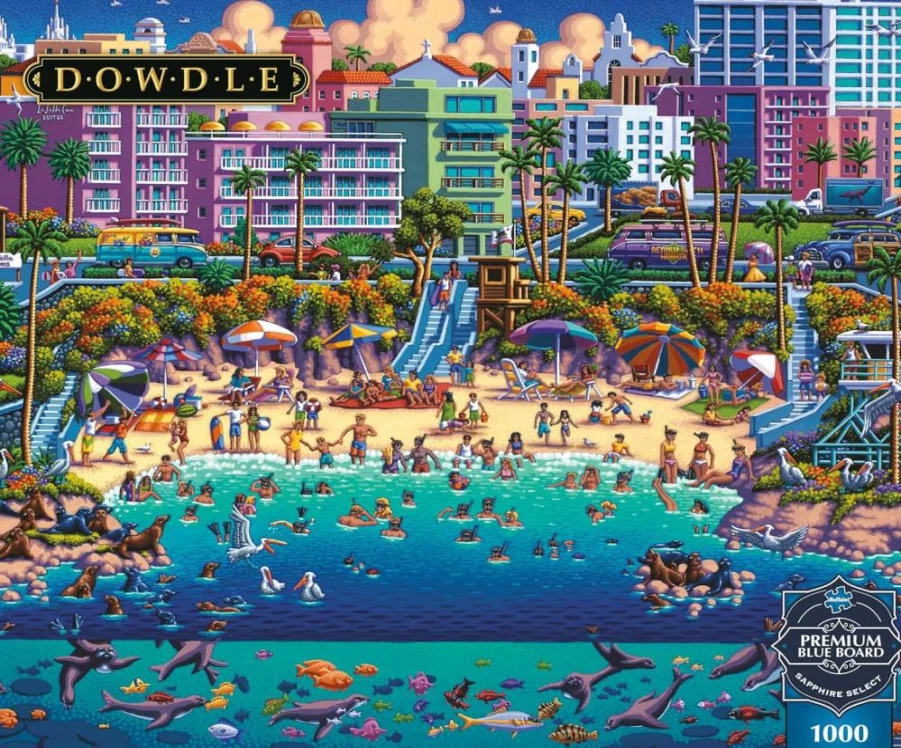 Buffalo Games - Disney Peter Pan Mermaid Lagoon 1000-Piece Jigsaw Puzzle with Poster, Blue Core Board, Challenging Family Fun, Giftable Display Box