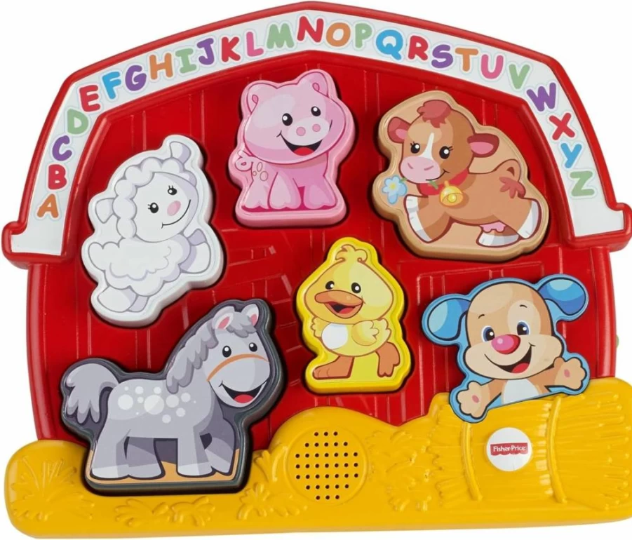 Fisher-Price Laugh & Learn Farm Animal Shape Sorter Toy with Music & Sounds for Toddlers Ages 1+ Years