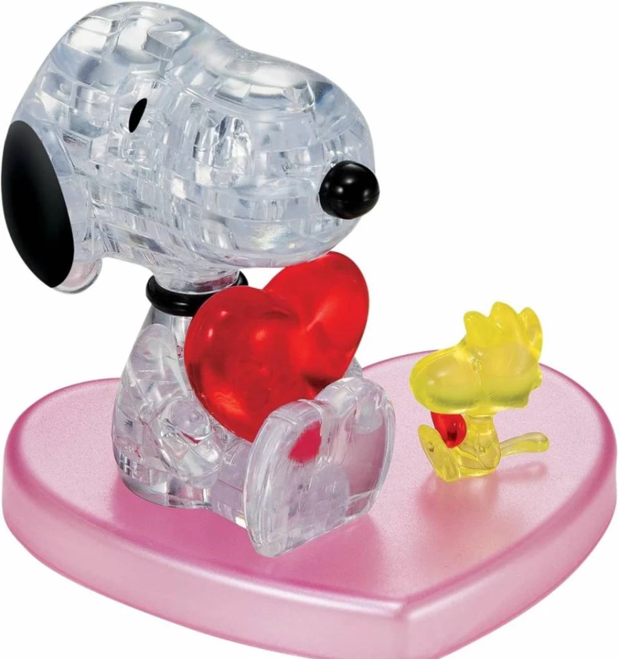 Bepuzzled 3D Crystal Puzzle - Peanuts Snoopy Heart Jigsaw for Teens & Adults, Ages 12+
