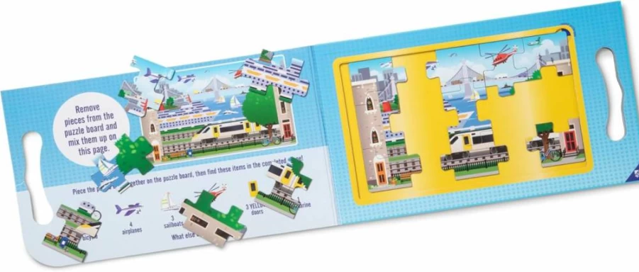 Melissa & Doug Magnetic Farm Animal Jigsaw Puzzle - 2-Pack 15-Piece Travel Toys for Kids, FSC Certified Portable Activity Set