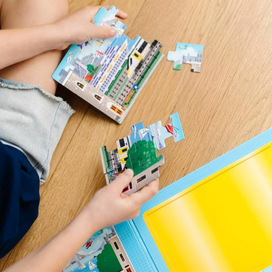 Melissa & Doug Magnetic Farm Animal Jigsaw Puzzle - 2-Pack 15-Piece Travel Toys for Kids, FSC Certified Portable Activity Set
