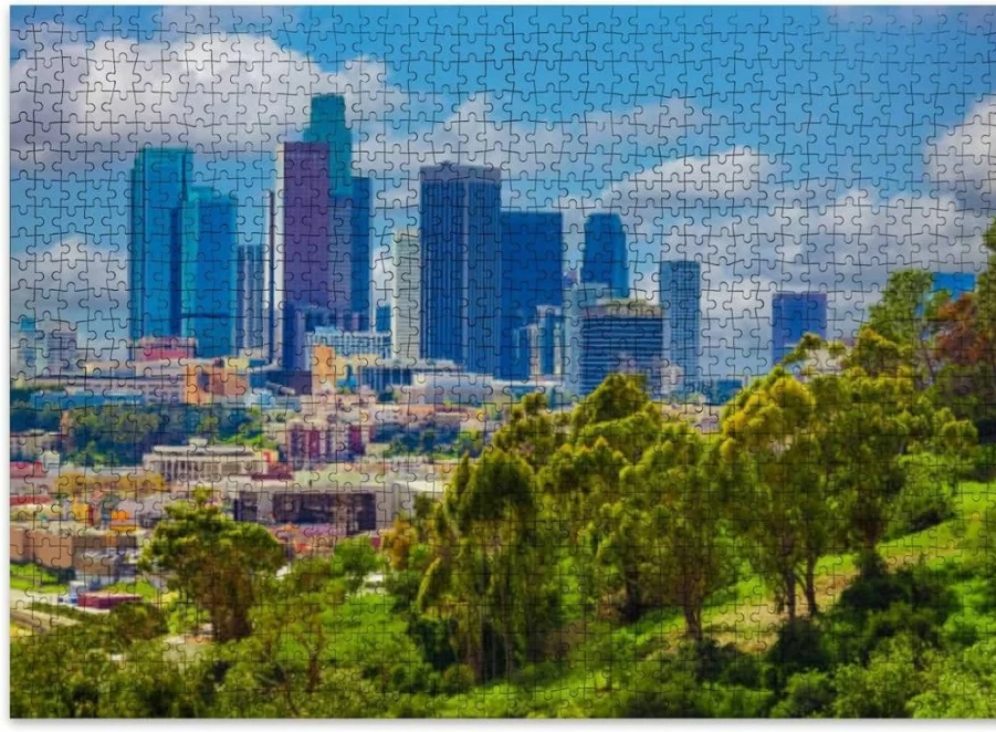 VETEB 500-Piece Wooden Jigsaw Puzzle for Adults - Sunshine Sunrays Forest Scene, Family Educational Board Game, Home Decor Art Puzzle