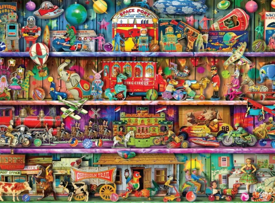 Buffalo Games Aimee Stewart Toy Wonderama 1000-Piece Jigsaw Puzzle for Adults - Challenging Puzzle for Game Nights - 26.75 x 19.75 Inches Finished Size