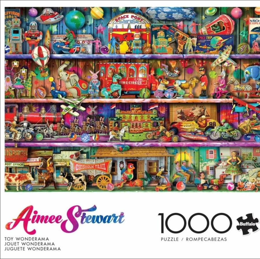 Buffalo Games Aimee Stewart Toy Wonderama 1000-Piece Jigsaw Puzzle for Adults - Challenging Puzzle for Game Nights - 26.75 x 19.75 Inches Finished Size