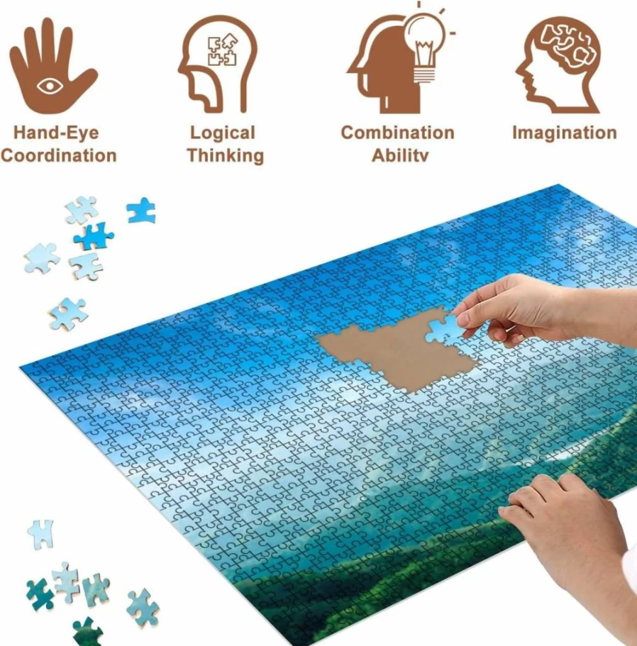 VETEB 500-Piece Wooden Jigsaw Puzzle for Adults - Bitterroot Mountains Montana Scenic Landscape, Family Educational Game & Home Decor Art