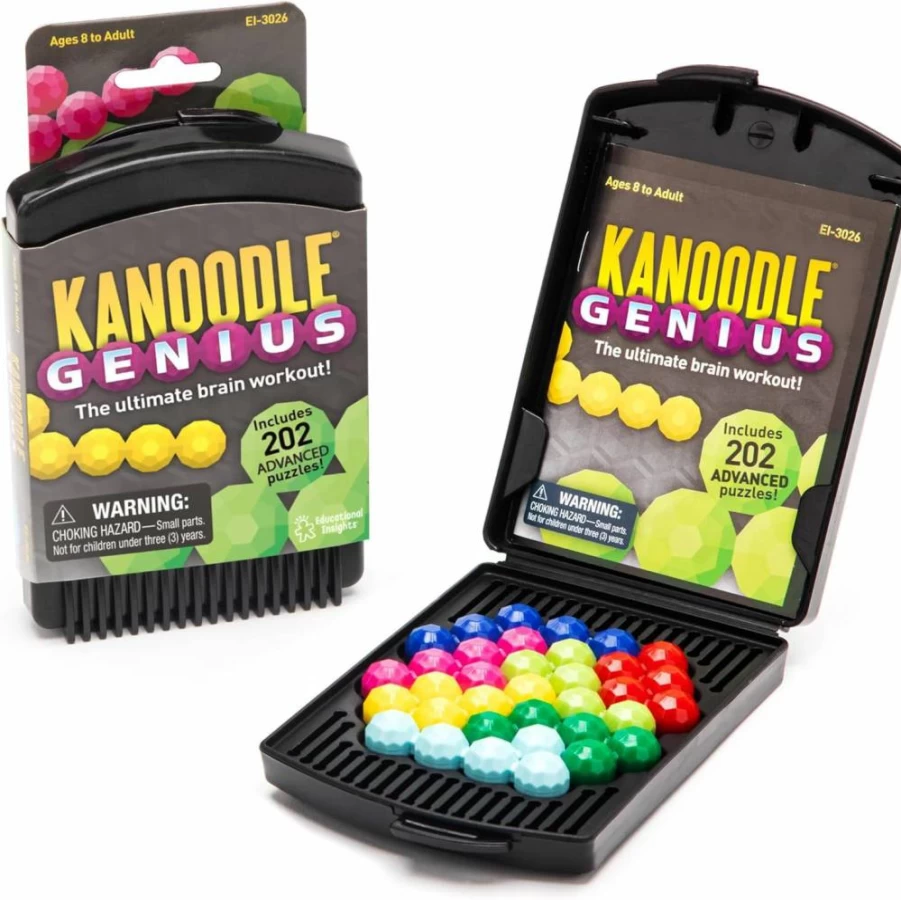 Educational Insights Kanoodle Genius 3D Puzzle Game - 200+ Brain Teaser Challenges for Kids, Teens & Adults - STEM Learning Gift for Ages 8+
