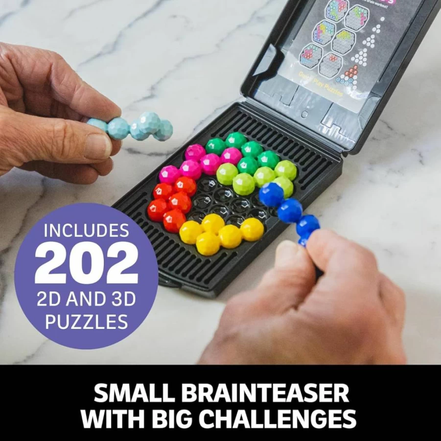 Educational Insights Kanoodle Genius 3D Puzzle Game - 200+ Brain Teaser Challenges for Kids, Teens & Adults - STEM Learning Gift for Ages 8+