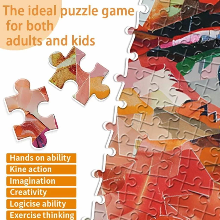 Edreded 1000-Piece Stained Glass Jigsaw Puzzle for Adults - Vibrant Colorful Face Art, Challenging Family Game Night Puzzle, Home Decor (27x20 Inches)