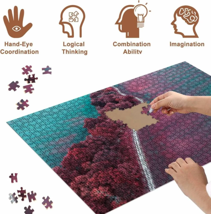VETEB 500-Piece Wooden Jigsaw Puzzle for Adults - Sun Themed Educational Family Game, Home Decor Art