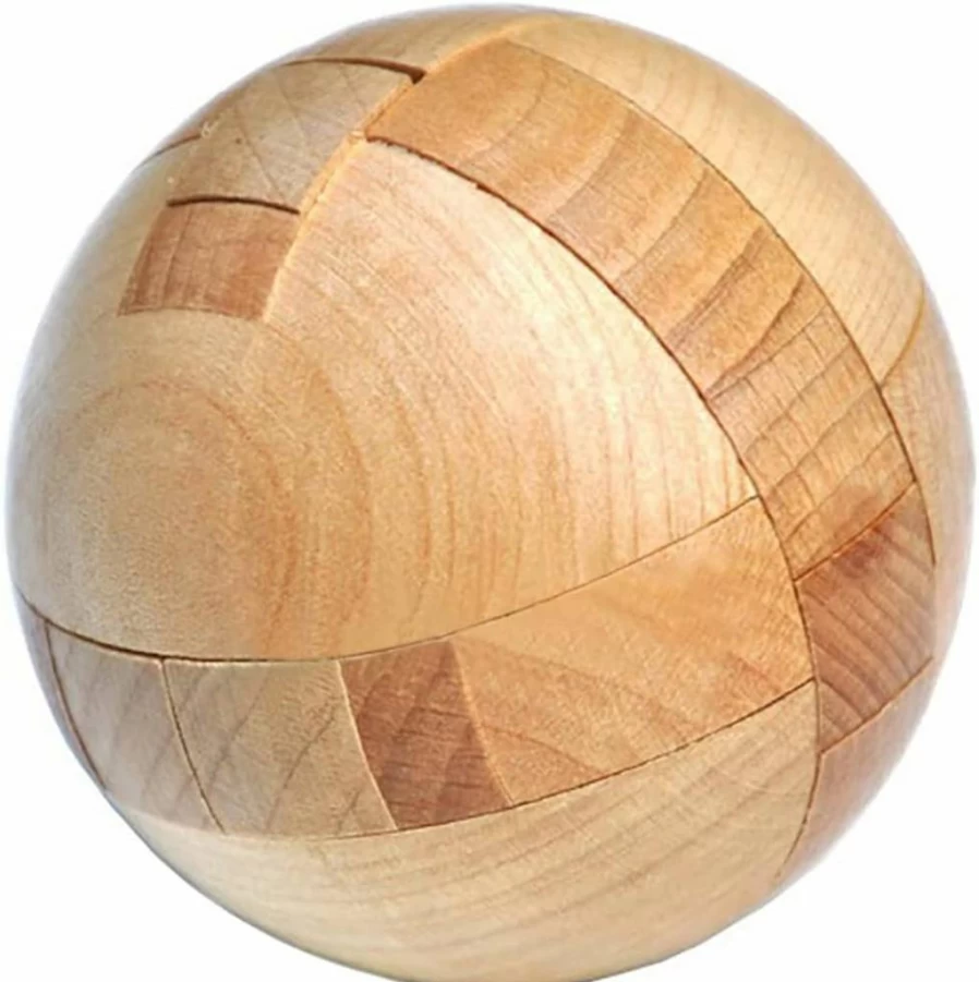 KINGOU 3D Wooden Puzzle Magic Ball - Brain Teaser Games for Adults & Kids, Challenging Intelligence Sphere Toy, Educational STEM Gift for All Ages