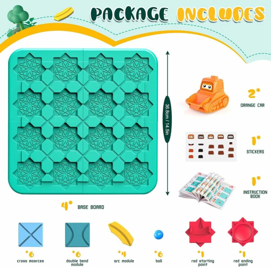 FYGURSO STEM Toys for Kids Ages 4-8, Montessori Learning Board Games with Logic Puzzles, Educational Brain Teaser Gifts for Boys & Girls, Creative Building Preschool Activities