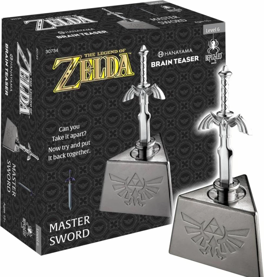 Hanayama Bepuzzled Legend of Zelda Master Sword Metal Brain Teaser Puzzle, Mensa Level 6, Challenging Gift for Teens & Adults Ages 12+
