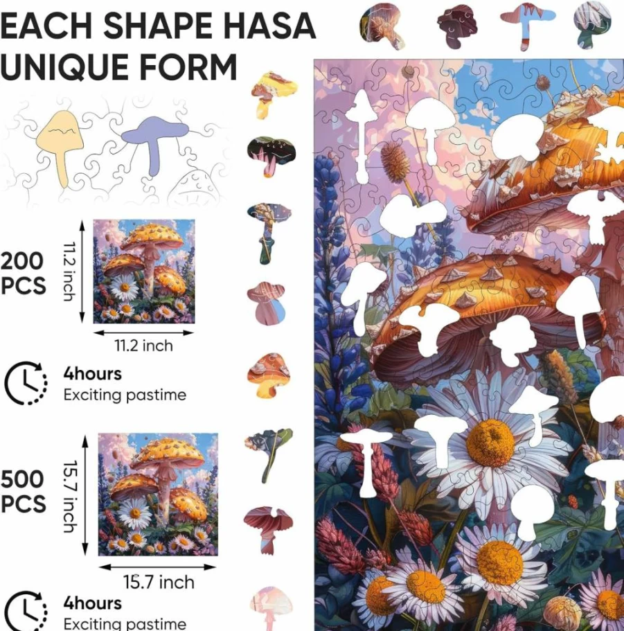 Jiroinlly Wooden Tree of Life Puzzle for Adults - Unique Seaside Shaped 11.2x11.2 Inch Brain Teaser Game, Beautiful Gift Box for Family & Friends