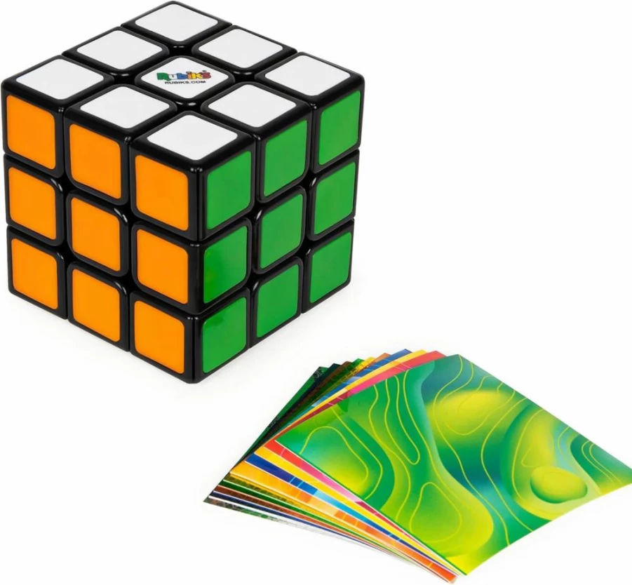 Rubik's Crystal Cube 3x3 Transparent Puzzle – Color-Matching Fidget Toy for Kids, Teens & Adults – Brain Teaser Game for Ages 8+