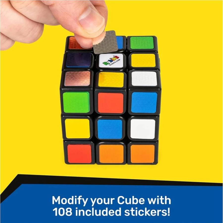 Rubik's Crystal Cube 3x3 Transparent Puzzle – Color-Matching Fidget Toy for Kids, Teens & Adults – Brain Teaser Game for Ages 8+