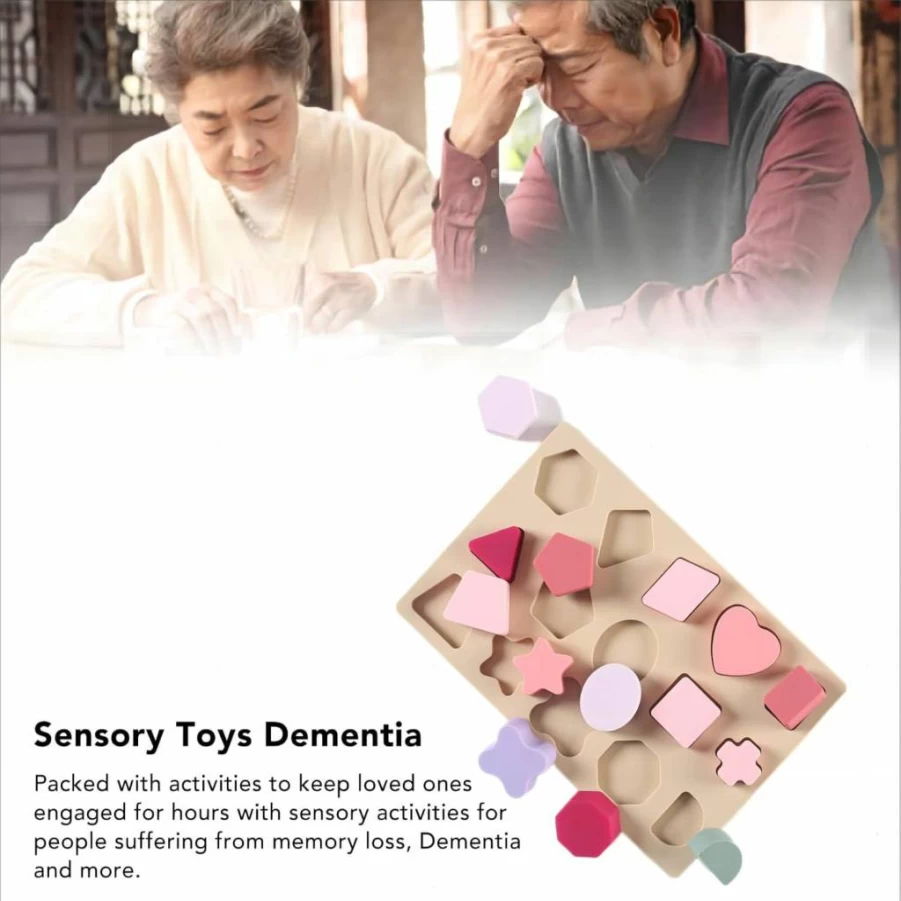 TNBUENO Dementia Sensory Toys for Seniors - Memory Puzzle Games, Cognitive Activities for Alzheimer's Elderly, Fidget Therapy Gifts for Older Adults