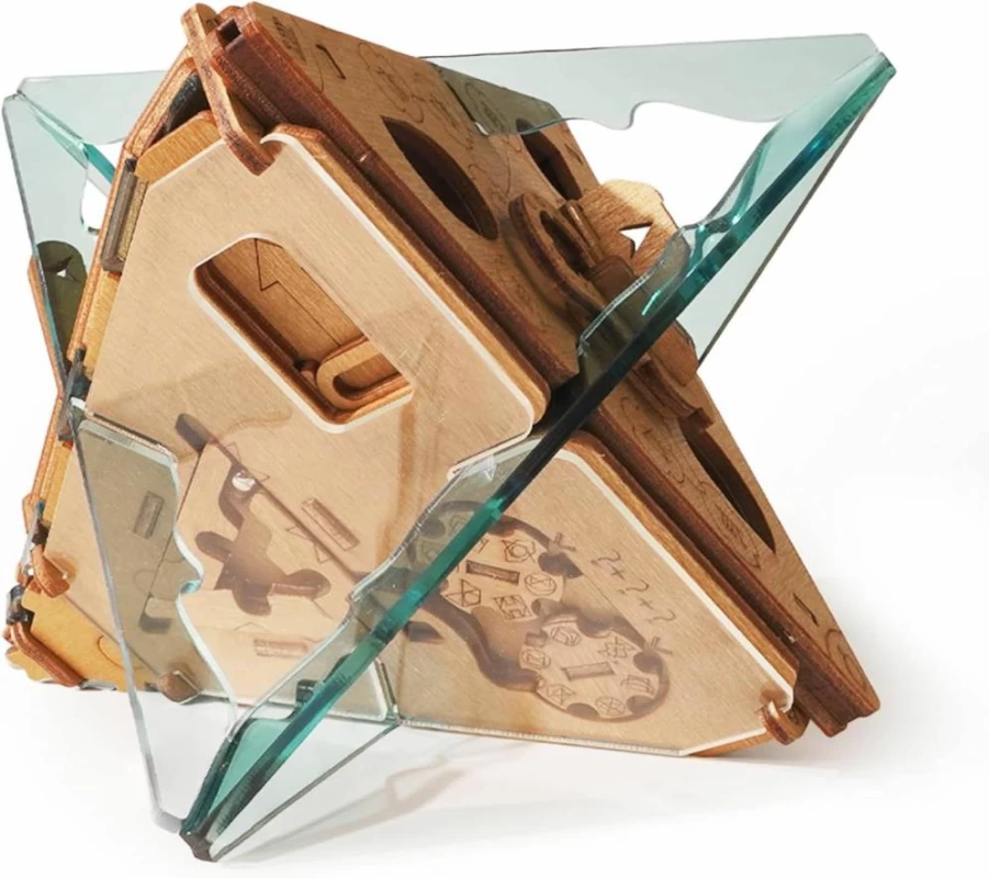 PUZZLE POTATO Anti-Gravity 3D Wooden Puzzle Box - Brain Teaser for Adults, Cash Gift Treasure Chest, Escape Room Challenge