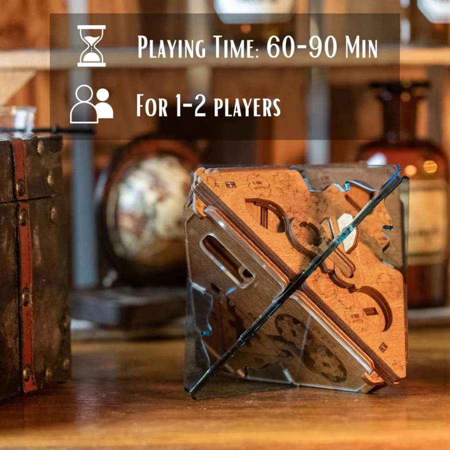PUZZLE POTATO Anti-Gravity 3D Wooden Puzzle Box - Brain Teaser for Adults, Cash Gift Treasure Chest, Escape Room Challenge