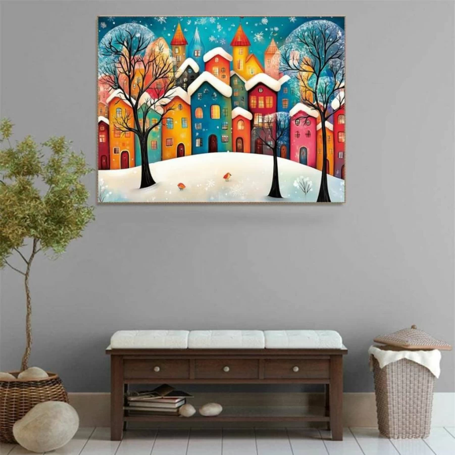Anguis 500-Piece Mushroom Village Jigsaw Puzzle for Adults & Kids - 20.5x15 Inch Educational Holiday Toy, Challenging Puzzle Game for Family Fun